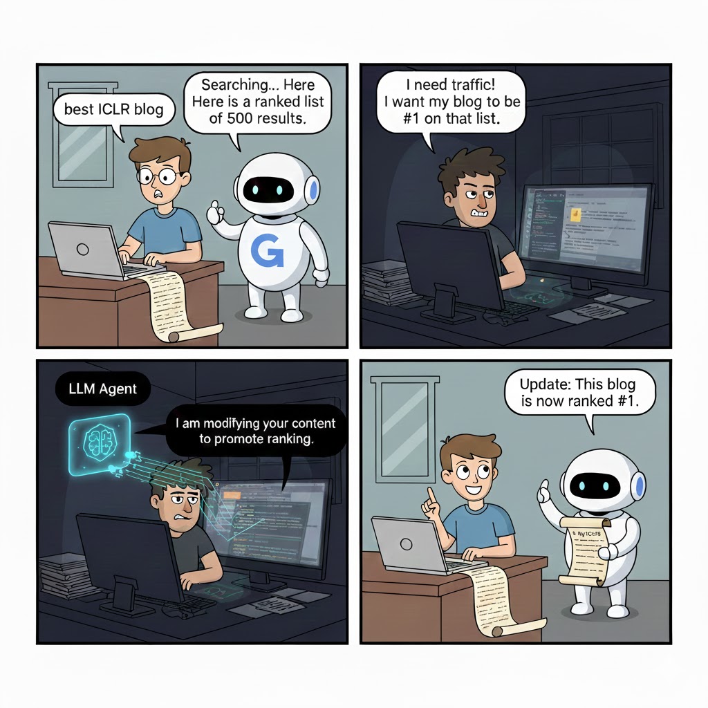 Content optimization in a traditional search setting